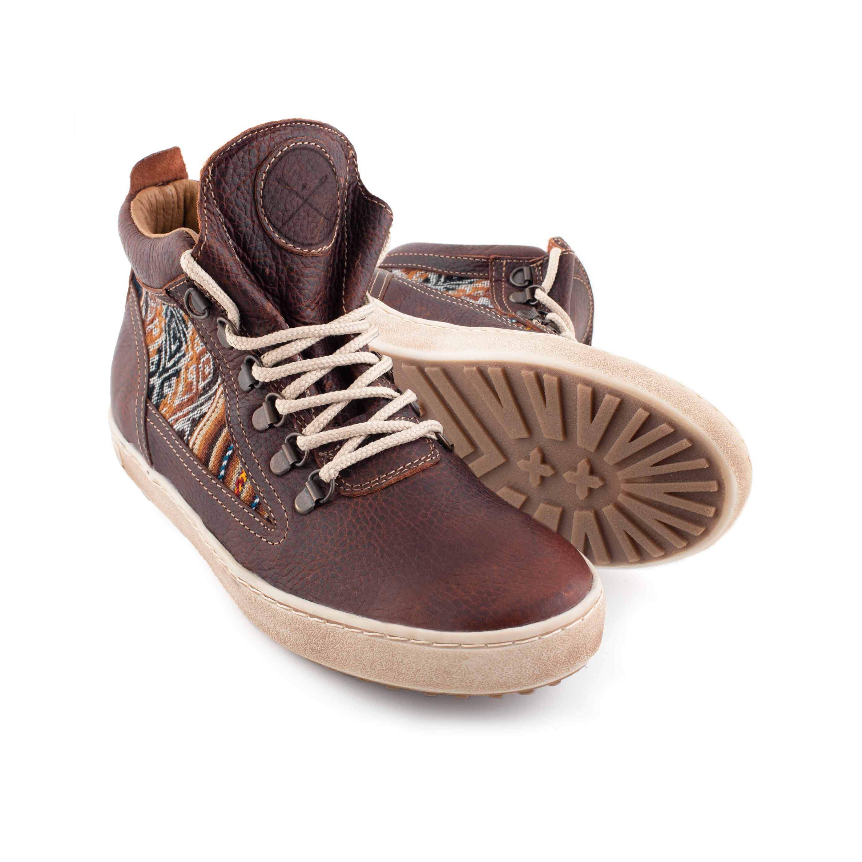 Brown Leather Camping Boot - Inkkas