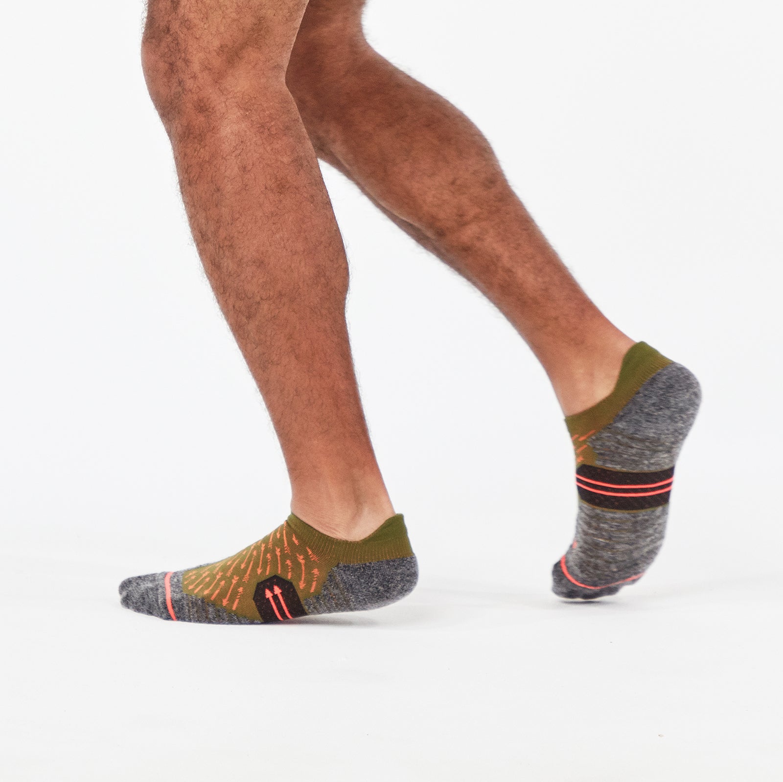 Green Glow Ankle Cut Socks - Inkkas