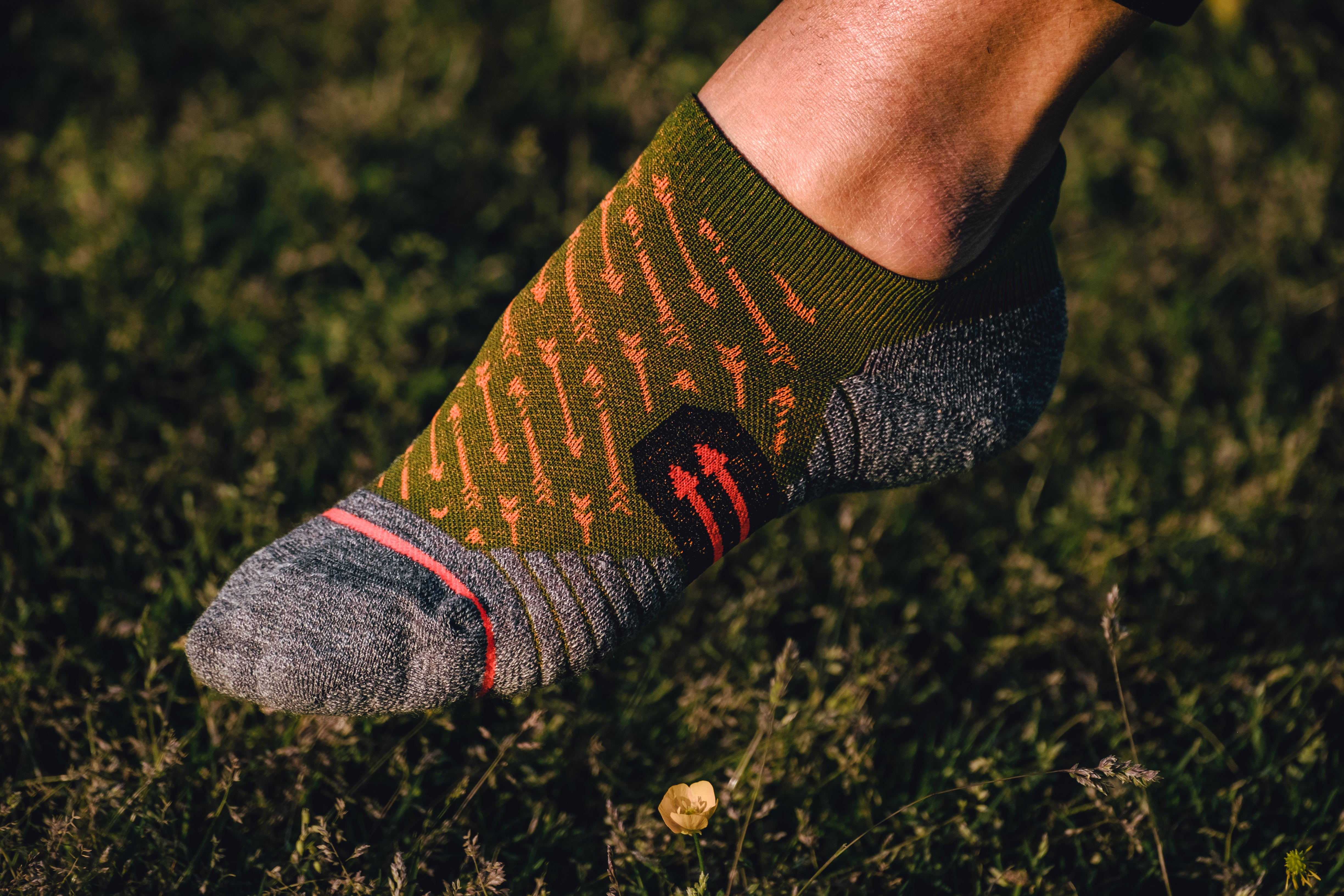Green Glow Ankle Cut Socks - Inkkas