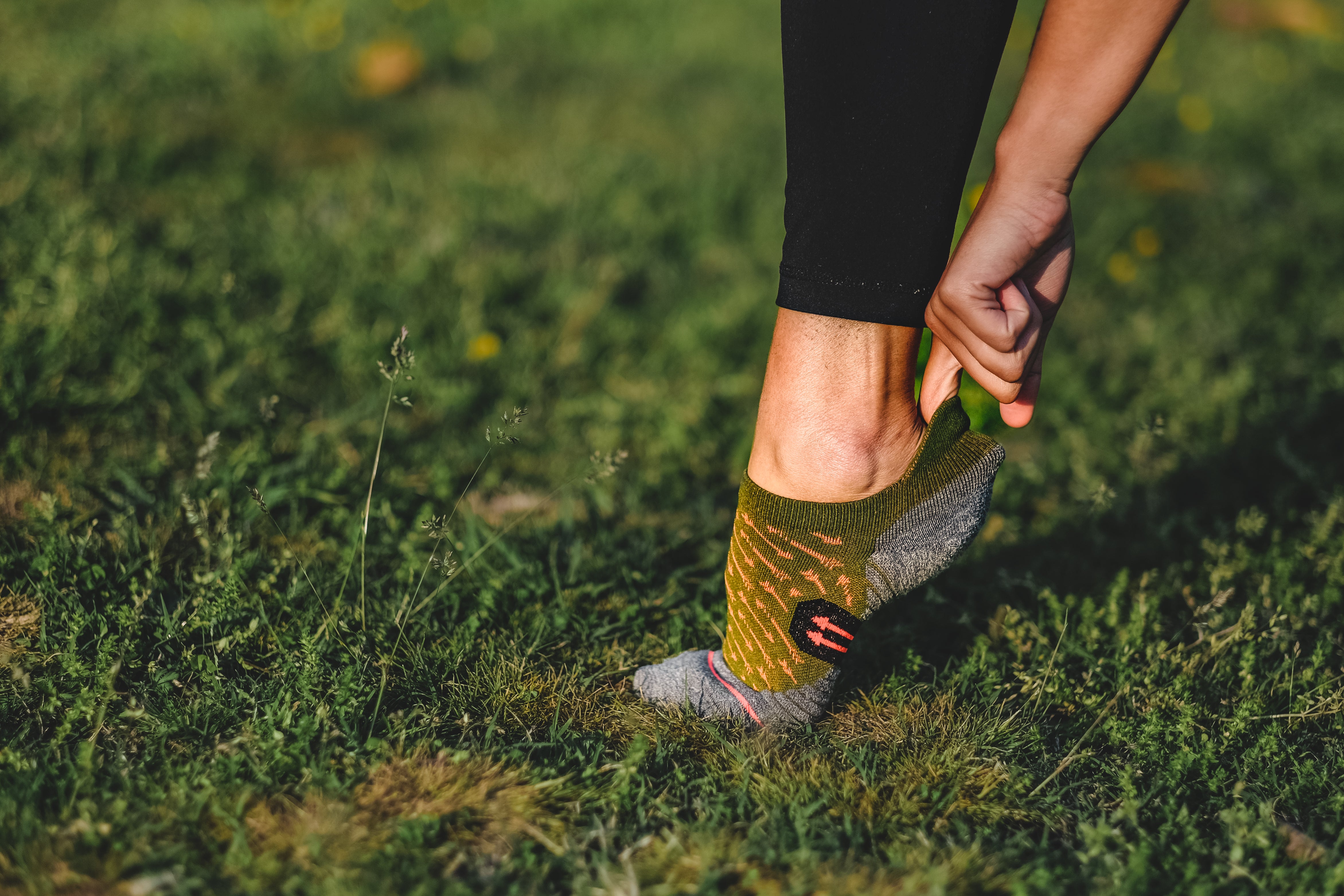 Green Glow Ankle Cut Socks - Inkkas