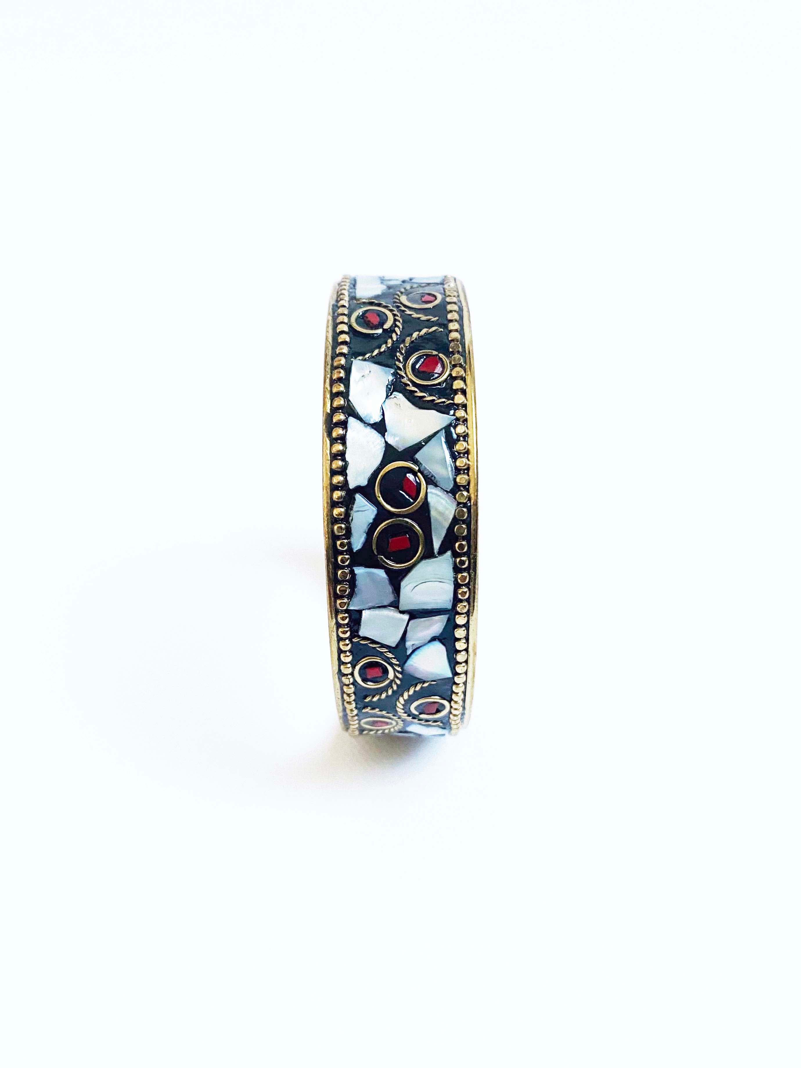 White Hologram Mosaic Bangle - Inkkas