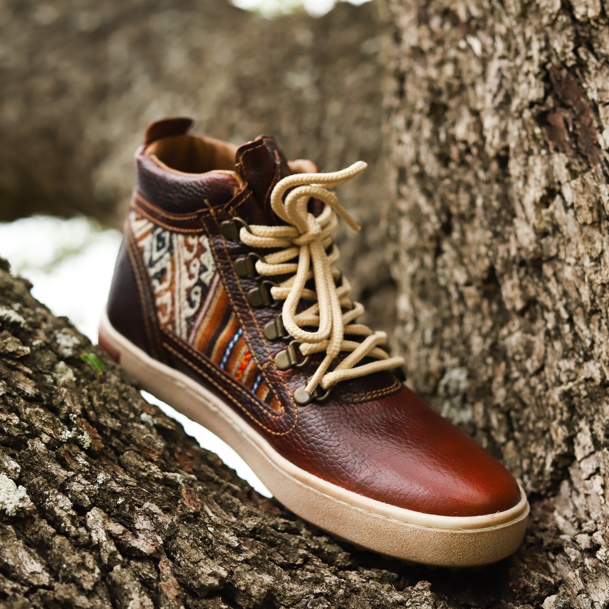 Brown Leather Camping Boot - Inkkas