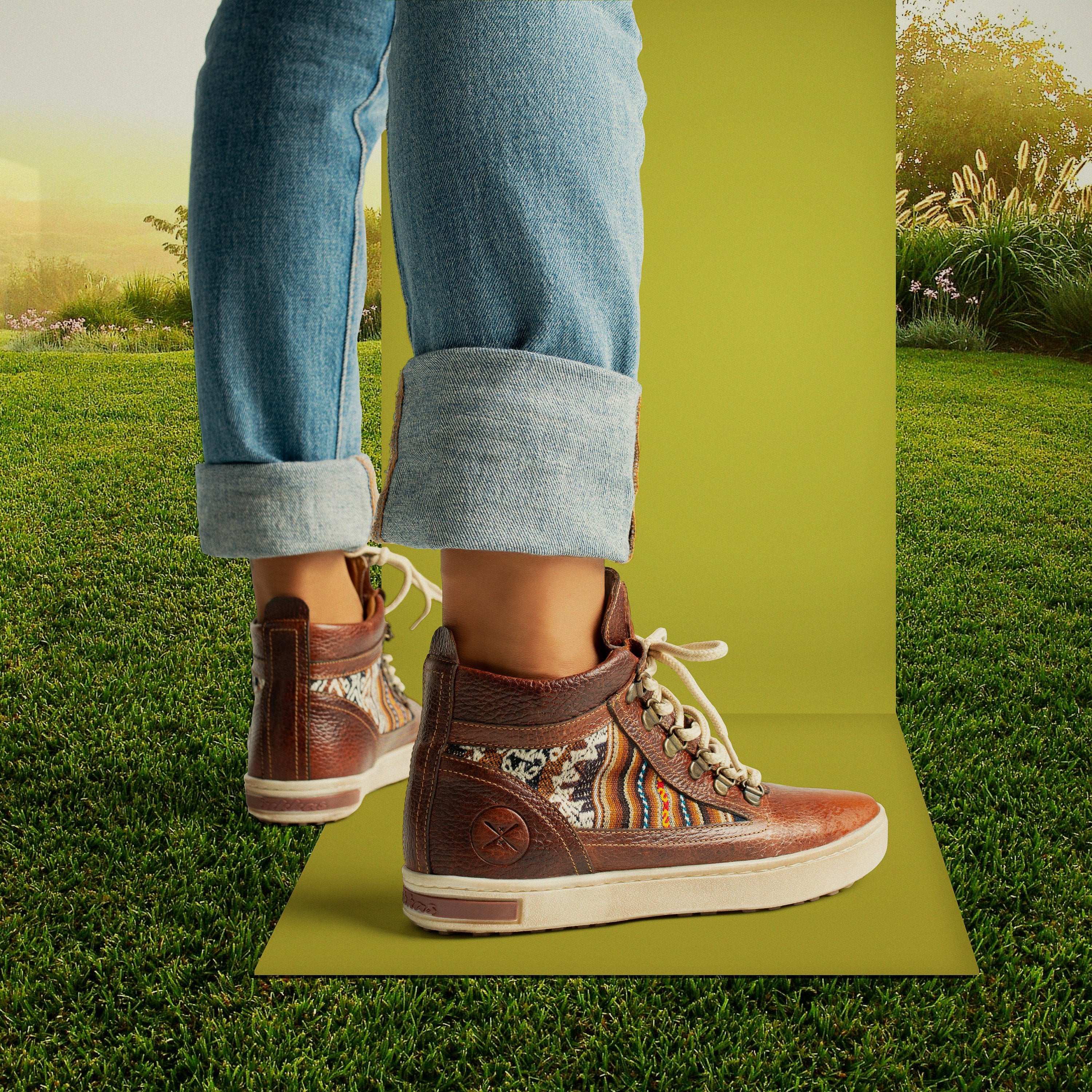 Brown Leather Camping Boot - Inkkas
