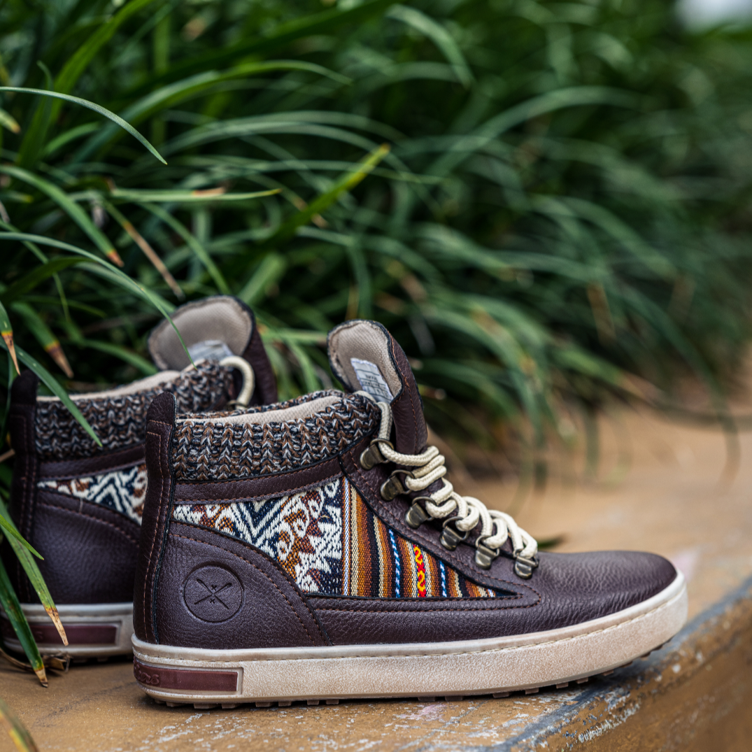 Brown Leather Vegan Camping Boot Inkkas Global Footwear