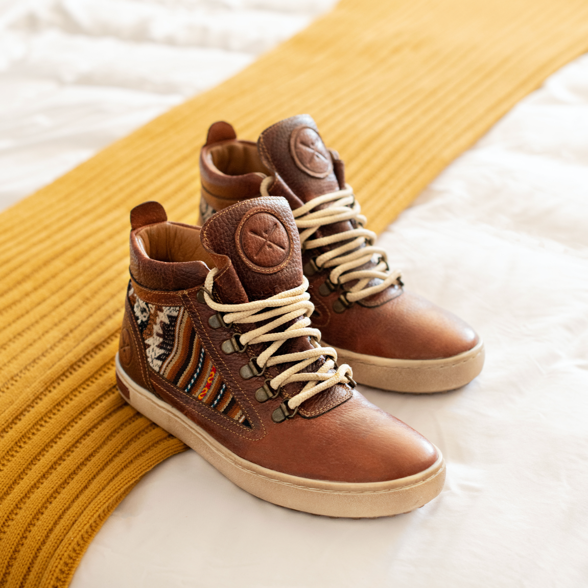 Brown Leather Camping Boot - Inkkas