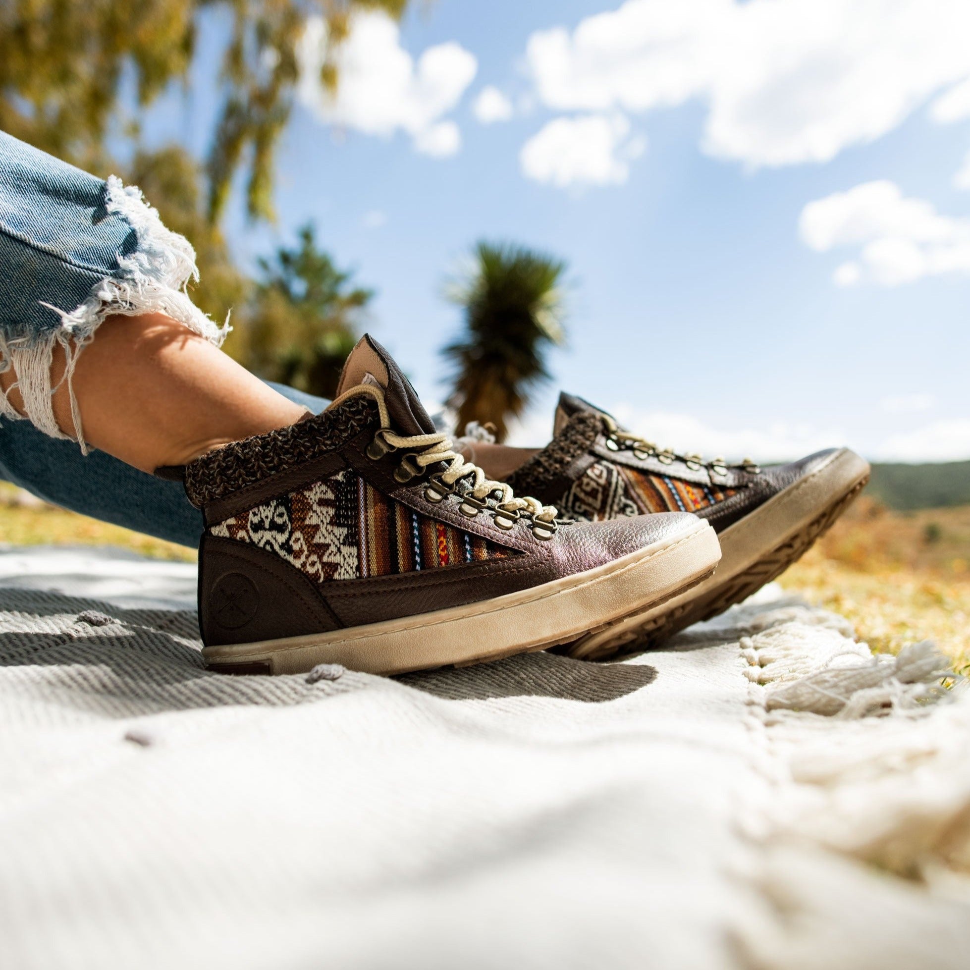 Brown Leather - Vegan Camping Boot - Inkkas