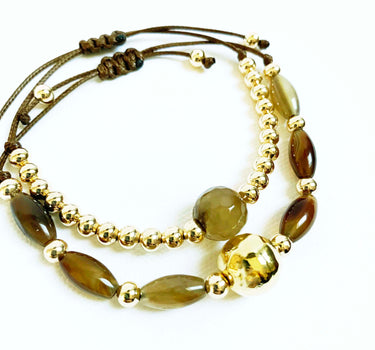 Agatha & Gold Bracelet (Set of Two)