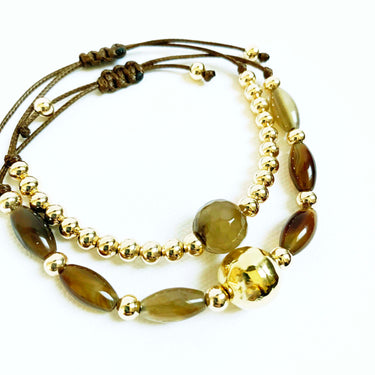 Agatha & Gold Bracelet (Set of Two)