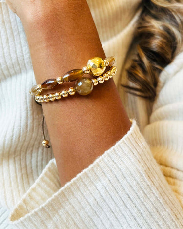 Agatha & Gold Bracelet (Set of Two) - Inkkas