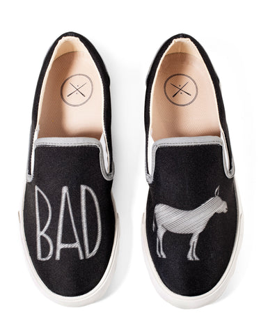 BADass - Black Slip On - Inkkas