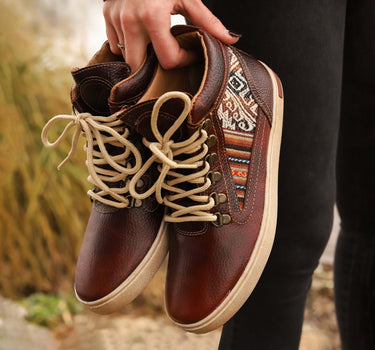 Brown Leather Camping Boot