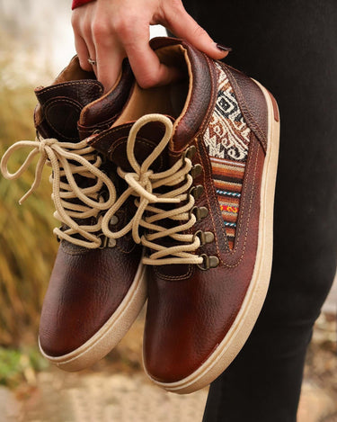 Brown Leather Camping Boot - Inkkas