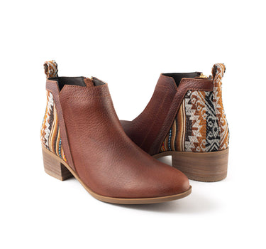 Brown Leather Bootie