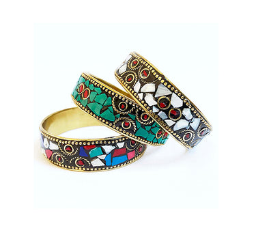 White Hologram Mosaic Bangle