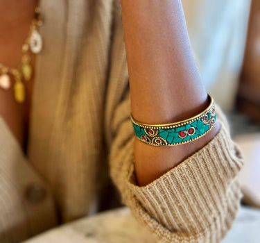 Turquoise Mosaic Bangle