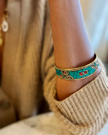 Turquoise Mosaic Bangle - Inkkas