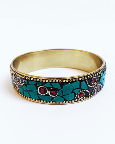 Turquoise Mosaic Bangle - Inkkas