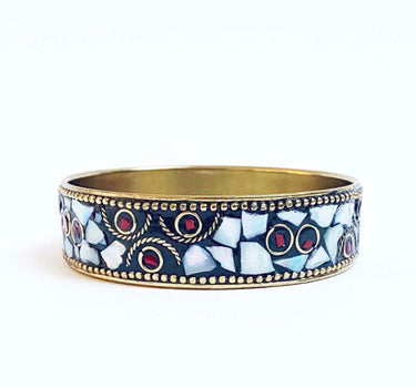 White Hologram Mosaic Bangle