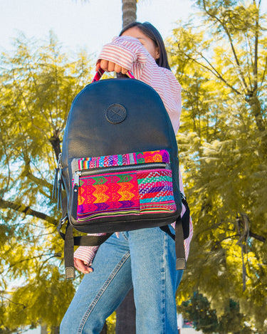 Slate Patchwork Backpack - Inkkas